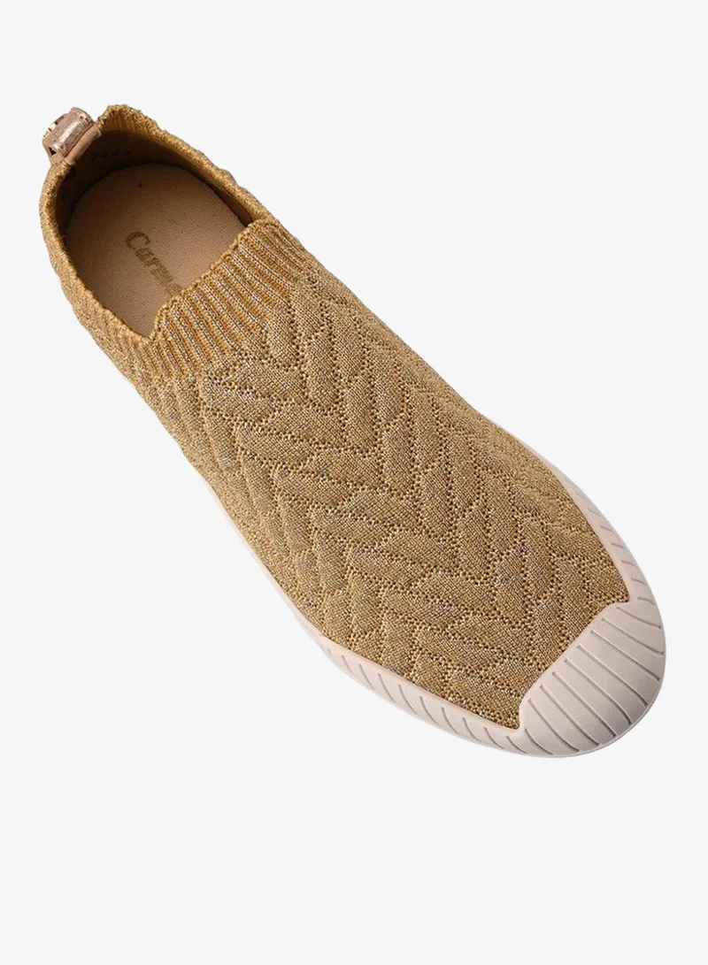 Carmen Steffens  Golden Lurex Sneakers for Women | Best Price UAE