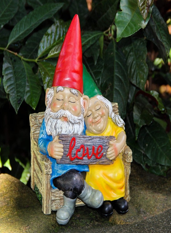 Smadeer Garden gnome statue for outdoor decor,Couple in love gnomes figurine for patio lawn yard garden outdoor decoration,garden sculptures & statues,knome romantic indoor ornament forever lover gift - Image 5