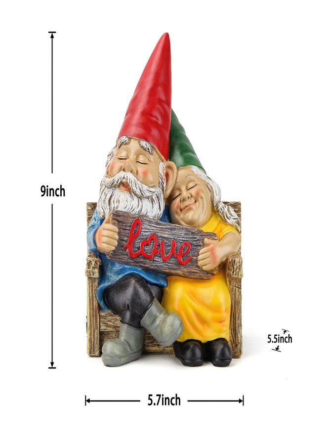 Smadeer Garden gnome statue for outdoor decor,Couple in love gnomes figurine for patio lawn yard garden outdoor decoration,garden sculptures & statues,knome romantic indoor ornament forever lover gift - Image 2