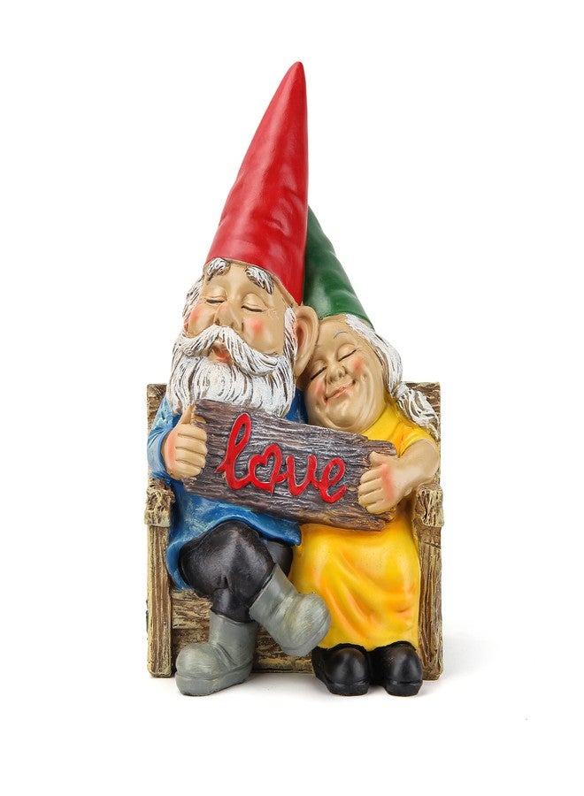 Smadeer Garden gnome statue for outdoor decor,Couple in love gnomes figurine for patio lawn yard garden outdoor decoration,garden sculptures & statues,knome romantic indoor ornament forever lover gift - Image 1