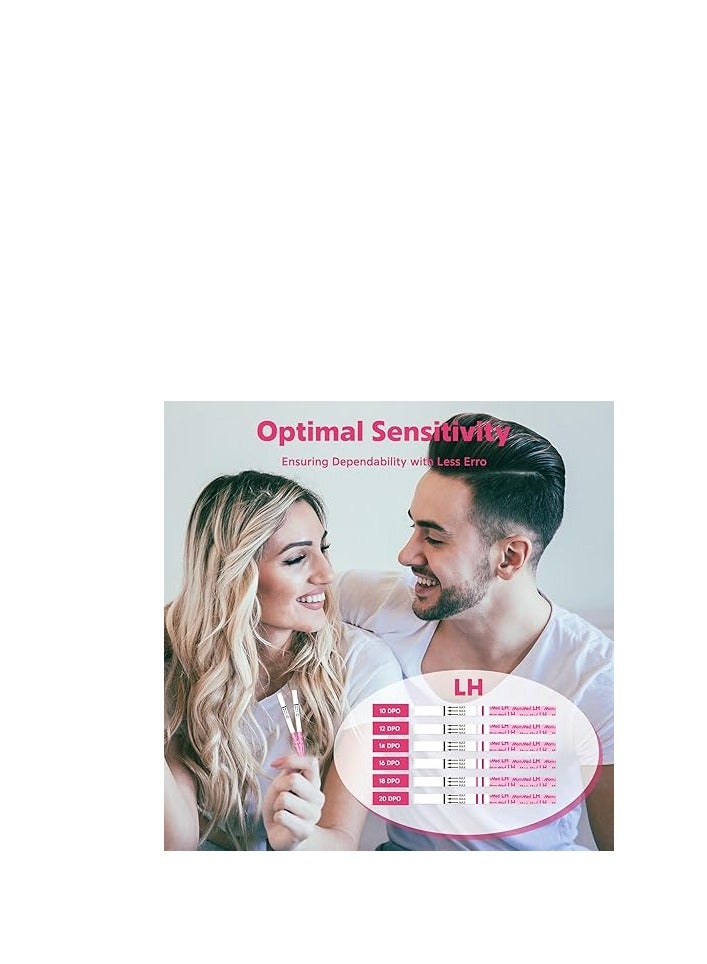 موم ميد موم ميد شرائط اختبار التبويض (LH25) مع 25 كوب تجميع، مجموعة توقع اندفاع LH الموثوقة، تتبع اختبار التبويض بدقة، نتيجة حساسية عالية للاختبار المنزلي للنساء  - Image 5