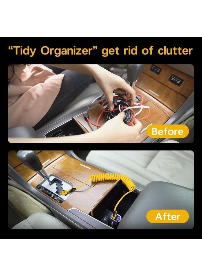 كابل شحن 4 في 1، كابل شحن فائق من Spring Wire، متوافق مع أجهزة Apple MacBook وiPad وiPhone، USB C للسيارة - النوع C (SPRINGBLUE) - Image 5