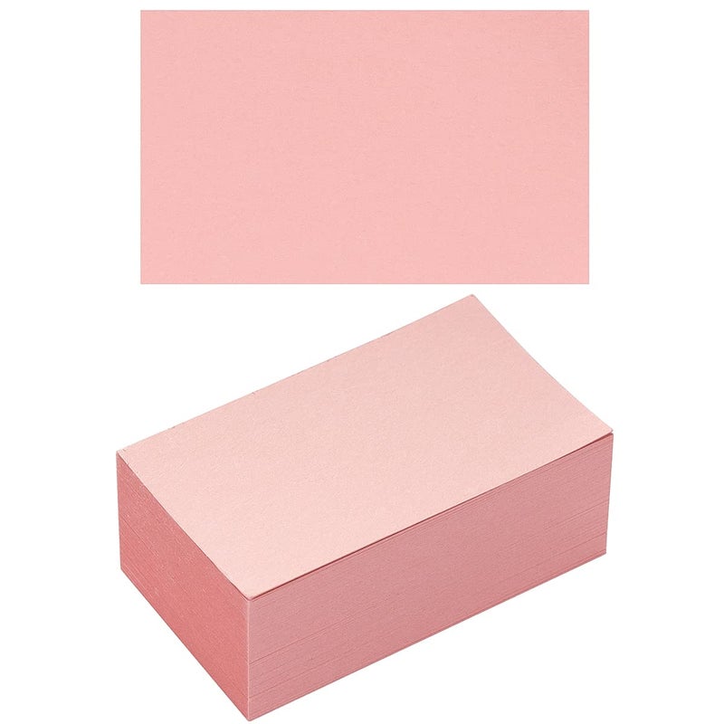 Topeen 100 Pack Thick Paper Cardstock Blank Heavy Cards Stock for Invitations, Greeting Cards Making, Postcards, Photos, 250GSM Thick Paper (Pink, 3x5 inches) - Image 1