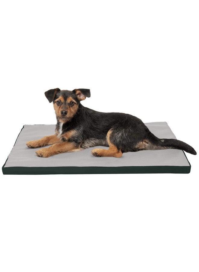 Furhaven WaterResistant Dog Bed For Extra Small Dogs W/ Removable Washable Cover, Perfect For Crates & Kennels, For Dogs Up To 12 Lbs  TwoTone Reversible Crate Pad  Green/Gray, Extra Small - Image 2