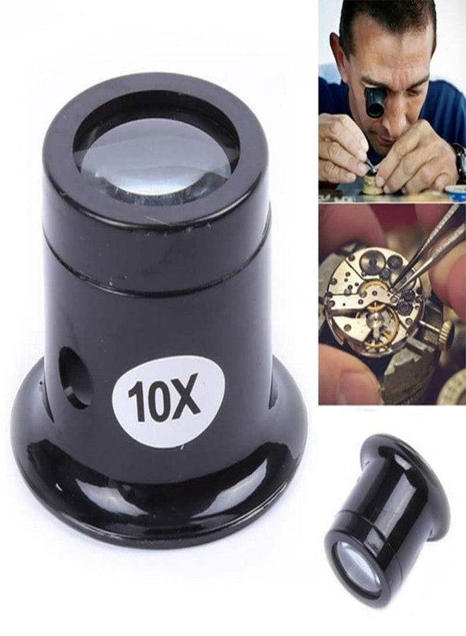 Ximimark 2 pcs Home 5X 10X Black Magnifier Watch Repair Dedicated Tool Eye Mask Jewelry Optical Loop Eye Loupe Eyepiece - Image 2