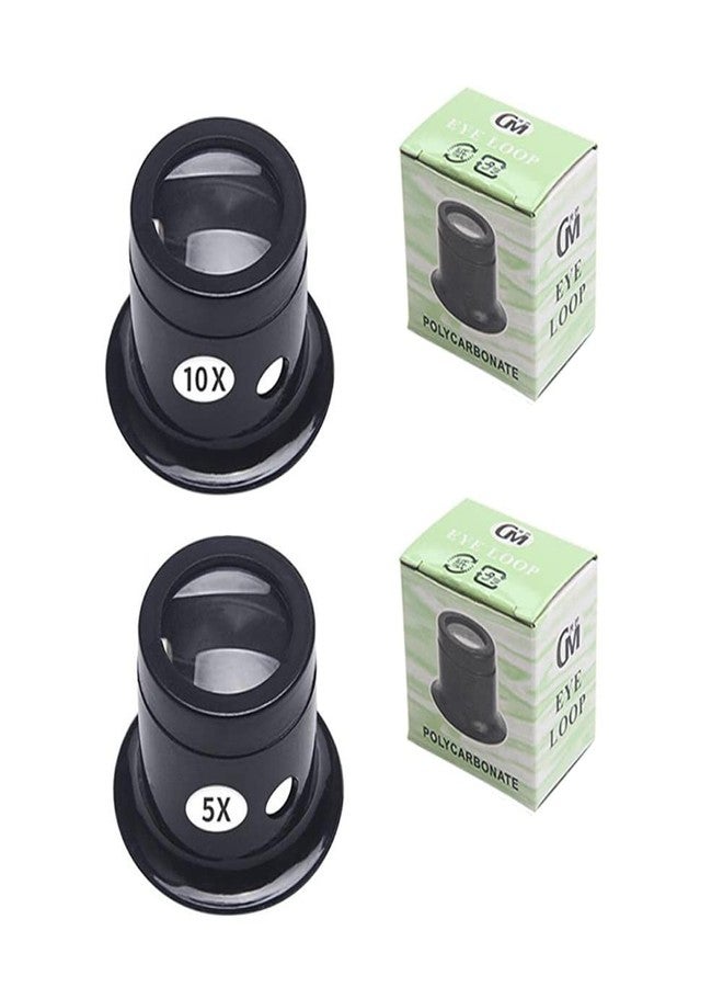 Ximimark 2 pcs Home 5X 10X Black Magnifier Watch Repair Dedicated Tool Eye Mask Jewelry Optical Loop Eye Loupe Eyepiece - Image 1