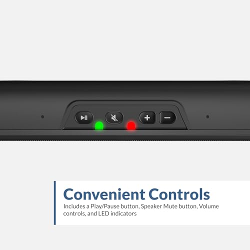 Cyber Acoustics سماعة حاسوب سايبَر أكوستكس (CA-2890) – سماعة حاسوب ستيريو لتجربة صوت رقمية كاملة، تثبت بسهولة على الشاشة - Image 5