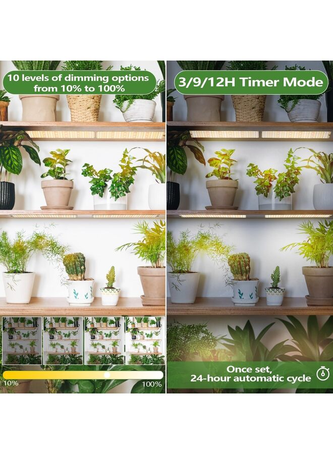 540 LED Grow Lights for Indoor Plants Full Spectrum with Timer 3 Light Modes 10 Level Dimmable, Plant Light for Indoor Growing Hanging Grow Lamp for Seed Starting - Image 5