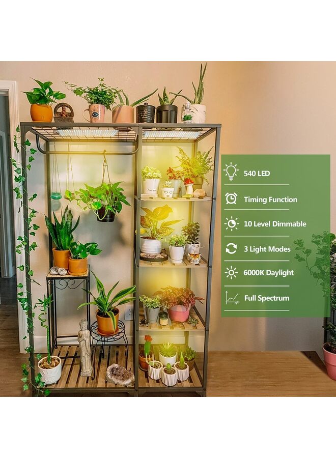 540 LED Grow Lights for Indoor Plants Full Spectrum with Timer 3 Light Modes 10 Level Dimmable, Plant Light for Indoor Growing Hanging Grow Lamp for Seed Starting - Image 4