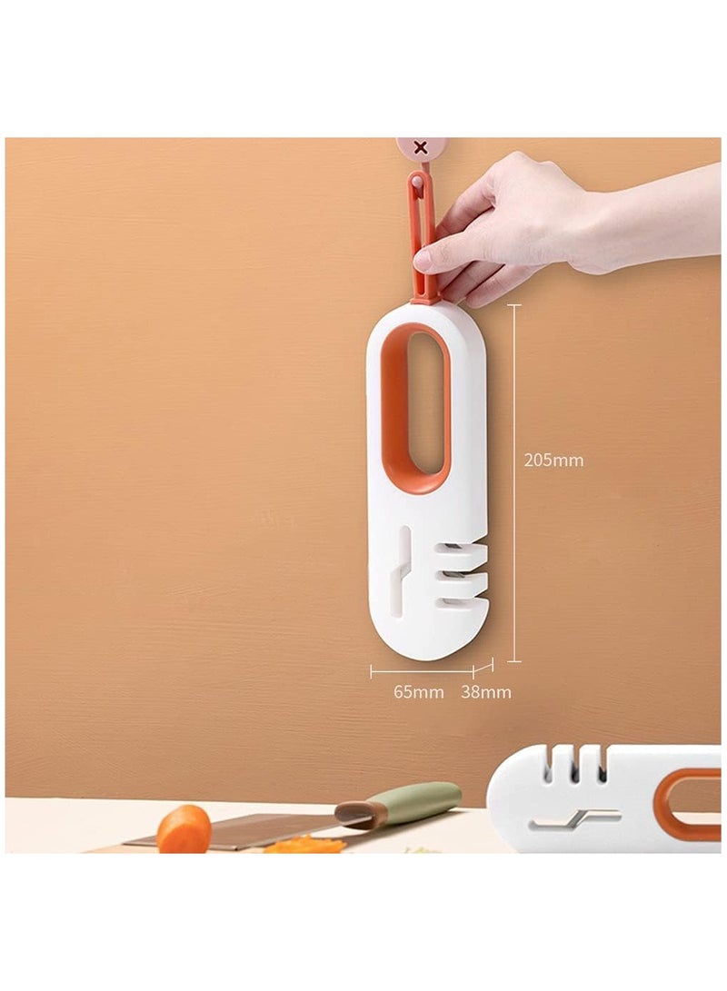 Knife and scissor Sharpener ,4-in-1 Kitchen Knife Accessories: 3-Stage Knife Sharpener Helps Repair, Restore, Polish Blades (Assorted Color) - Image 3