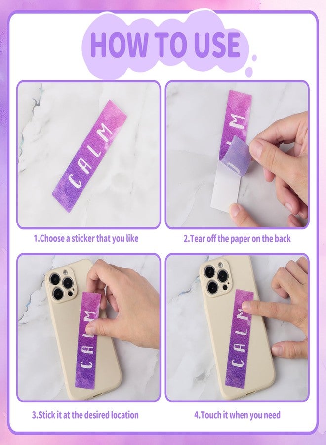 Bsenhe 45PCS Calm Strips for Anxiety Sensory Stickers Anxiety Relief Items Mental Health Stickers for Office Classroom Relieve Stress Sensory Sticker Different Textures 30 Sensory Strips 15 Special Shapes - Image 3