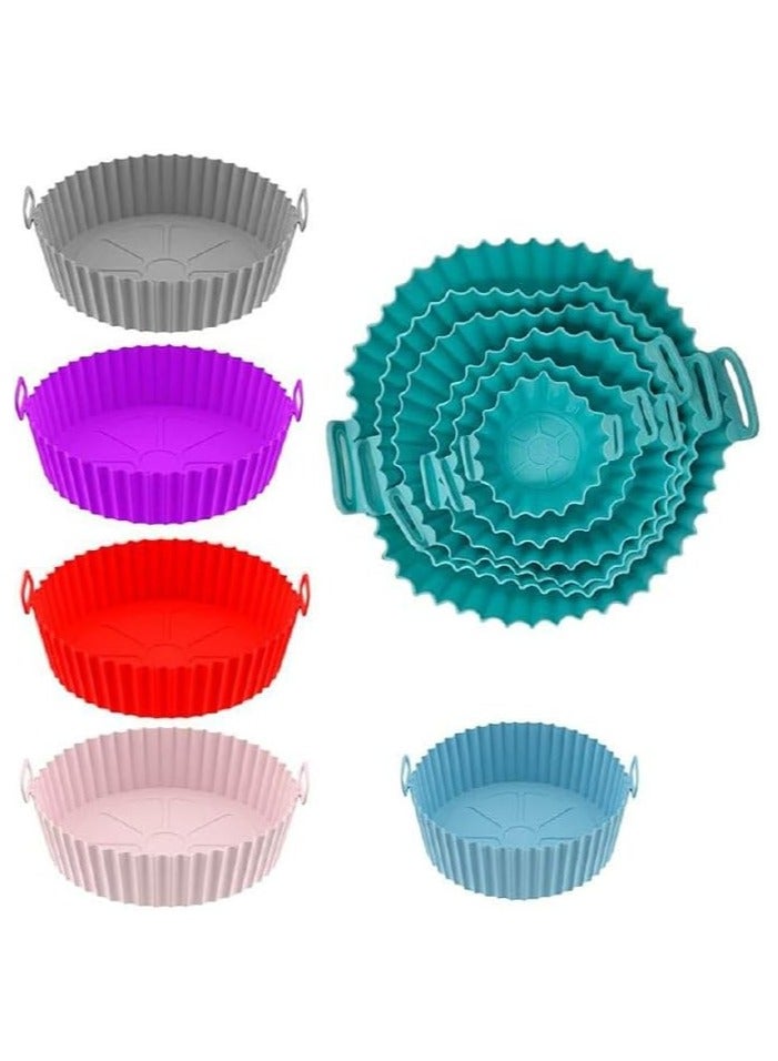 Silicone Molds Set Different Sizes for AirFryer 6 Pieces - Keep the AirFryer Dirt- and Smell-Free - Grey - Image 2