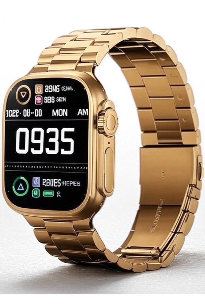 W&O The best watch from X8 Ultra Max, golden color, very amazing - Image 1