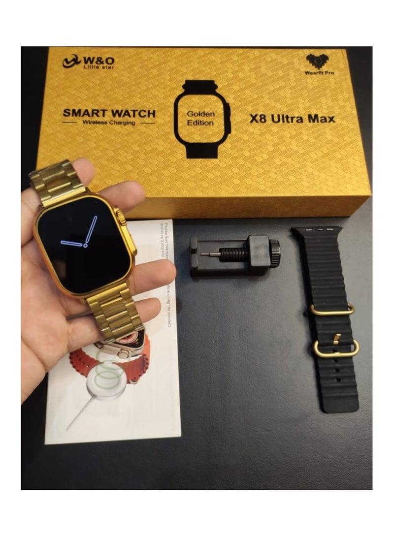 W&O The best watch from X8 Ultra Max, golden color, very amazing - Image 2