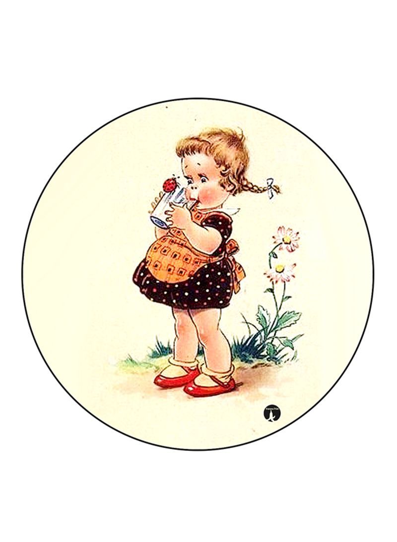 RKN Vintage Art Printed Large Pin Multicolour - Image 1