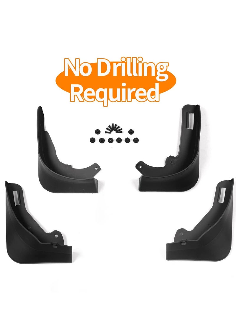 Y&D - Mud Flaps Splash Guards Fender, Front Rear Mudguard Kit Auto Fender Mudflaps with Screws Full Protection Customized No Need to Drill Holes Fit for Tesla Model Y Set of 4 - Image 1