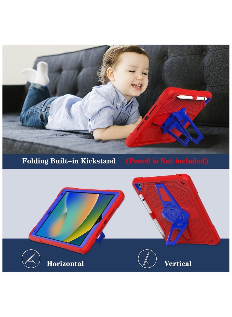 general iPad 9th/8th/7th Generation (2021/2019/2020) 10.2-inch Case with Pen Holder and Shoulder Strap, Heavy Duty Shock Resistant Rugged Case with Stand for Kids Girls Boys - Image 3