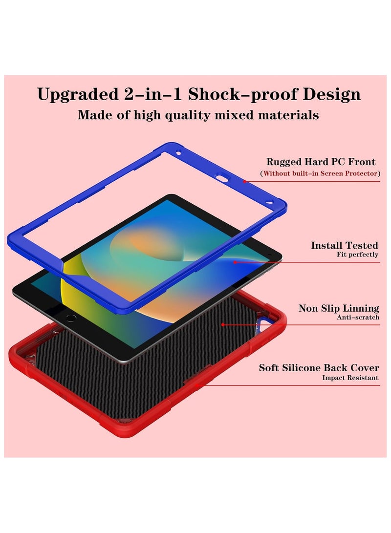 general iPad 9th/8th/7th Generation (2021/2019/2020) 10.2-inch Case with Pen Holder and Shoulder Strap, Heavy Duty Shock Resistant Rugged Case with Stand for Kids Girls Boys - Image 5