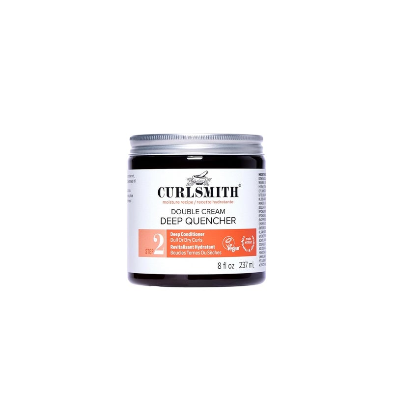 CURLSMITH Double Cream Deep Quencher - Deep Conditioning Mask for Curls, Hydrating and Detangling, For All Curl Types, Vegan & Cruelty Free - Image 1