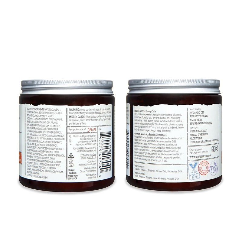 CURLSMITH Double Cream Deep Quencher - Deep Conditioning Mask for Curls, Hydrating and Detangling, For All Curl Types, Vegan & Cruelty Free - Image 2