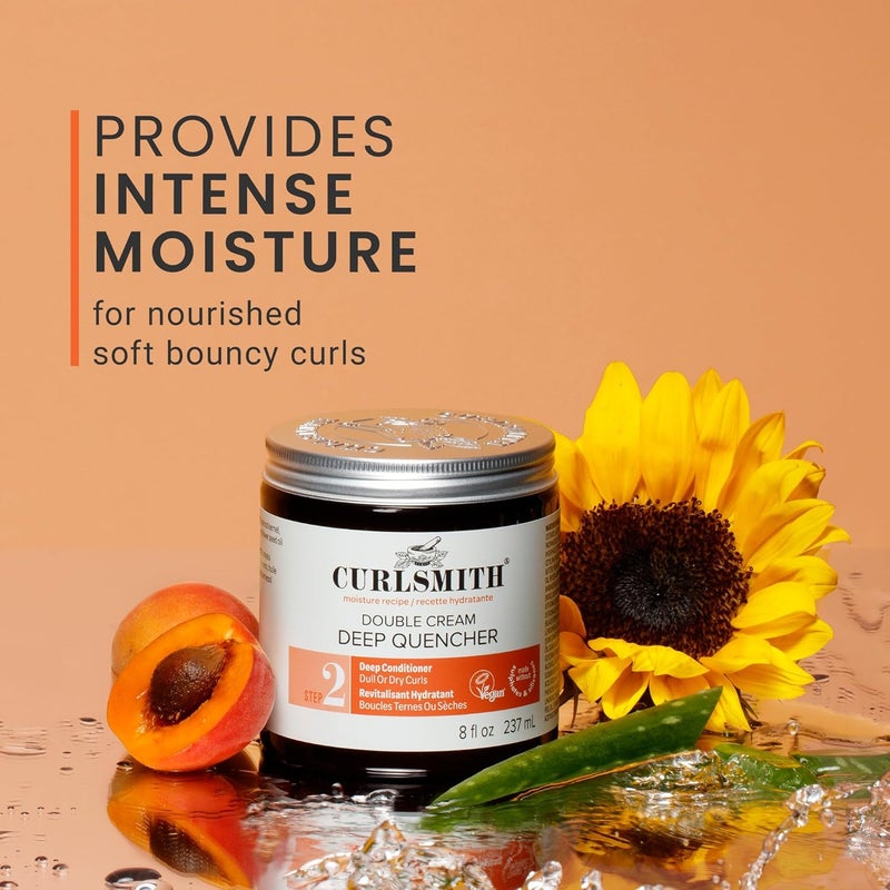 CURLSMITH Double Cream Deep Quencher - Deep Conditioning Mask for Curls, Hydrating and Detangling, For All Curl Types, Vegan & Cruelty Free - Image 5