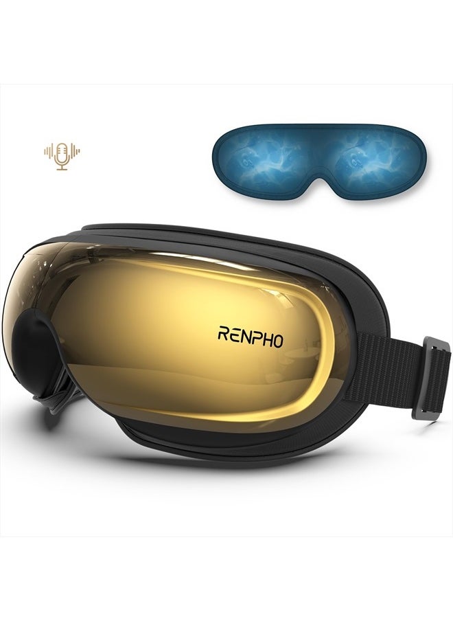 RENPHO FSA/HSA Eligible Eye Massager, Eyeris 3 -Voice Controll Eye Massager with Preset Commands & Heat, Heated Eye Mask with DIY Massage Setting, Fathers Day Dad Gifts,Bluetooth Music Eye Care Relax  - Image 1