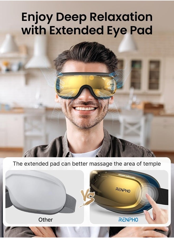 RENPHO FSA/HSA Eligible Eye Massager, Eyeris 3 -Voice Controll Eye Massager with Preset Commands & Heat, Heated Eye Mask with DIY Massage Setting, Fathers Day Dad Gifts,Bluetooth Music Eye Care Relax  - Image 3