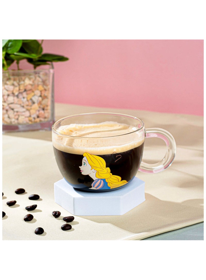 Clear double wall glass coffee cup - Image 1