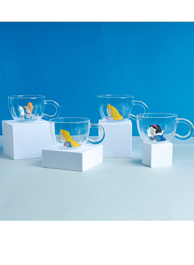 Clear double wall glass coffee cup - Image 3