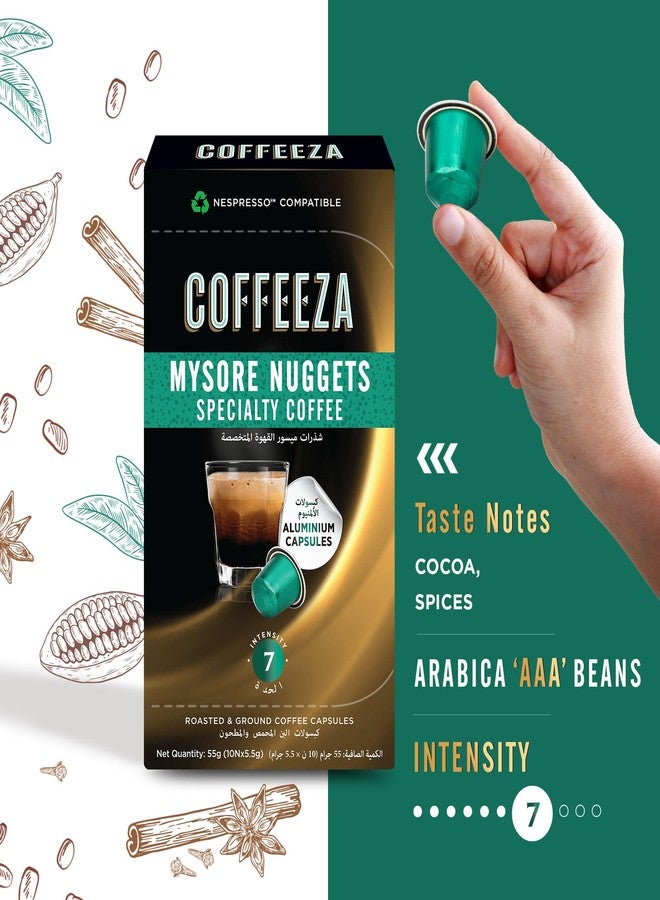 Coffeeza Mysore Nuggets & Monsooned Malabar Indian Single-Estate Specialty Coffee Variety Pack - 100% Arabica Coffee | Box of 2 (20 Coffee Pods) - Image 3