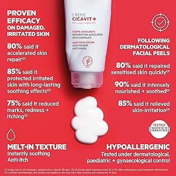 SVR SVR CICAVIT Scar Cream for Damaged Skin Wound Healing Barrier Cream For Adults Nappy Rash Chicken Pox Burns 8hr Protection Water Resistant All Ages 100ml - Image 5
