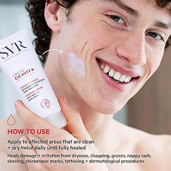 SVR SVR CICAVIT Scar Cream for Damaged Skin Wound Healing Barrier Cream For Adults Nappy Rash Chicken Pox Burns 8hr Protection Water Resistant All Ages 100ml - Image 4