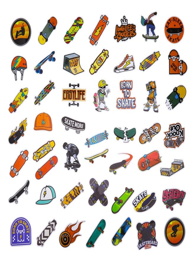 Cleverplay 100 Pack Skateboard Stickers, Skateboard Party Favors, Birthday Decorations - Image 3