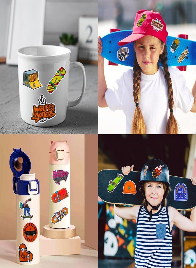 Cleverplay 100 Pack Skateboard Stickers, Skateboard Party Favors, Birthday Decorations - Image 4