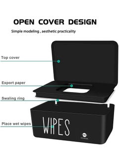 Moorfowl Moorfowl Baby Wipe Dispenser for Bathroom, Upgarde Design(8.2L x 4.9W x 3.9H inches), Minimalist Hot Pink Wipes Holder Container Flushable Wipes Box with Lid for Home Office Car  - Image 3