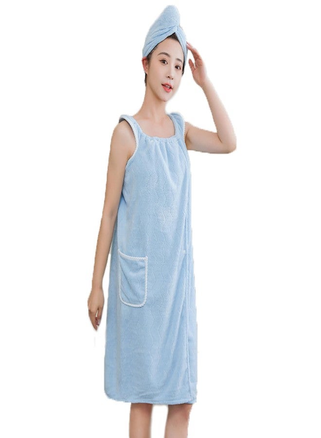 PURFUN Off Shoulder Wearable Bath Towel Wrap Women Water Absorbent Beach Spa Gym Bathrobes Slip Dress Bathroom Towel Bathing Shower Cover Up Tube Dress Nightwear Sleepdress Sleeping Robe - Image 1