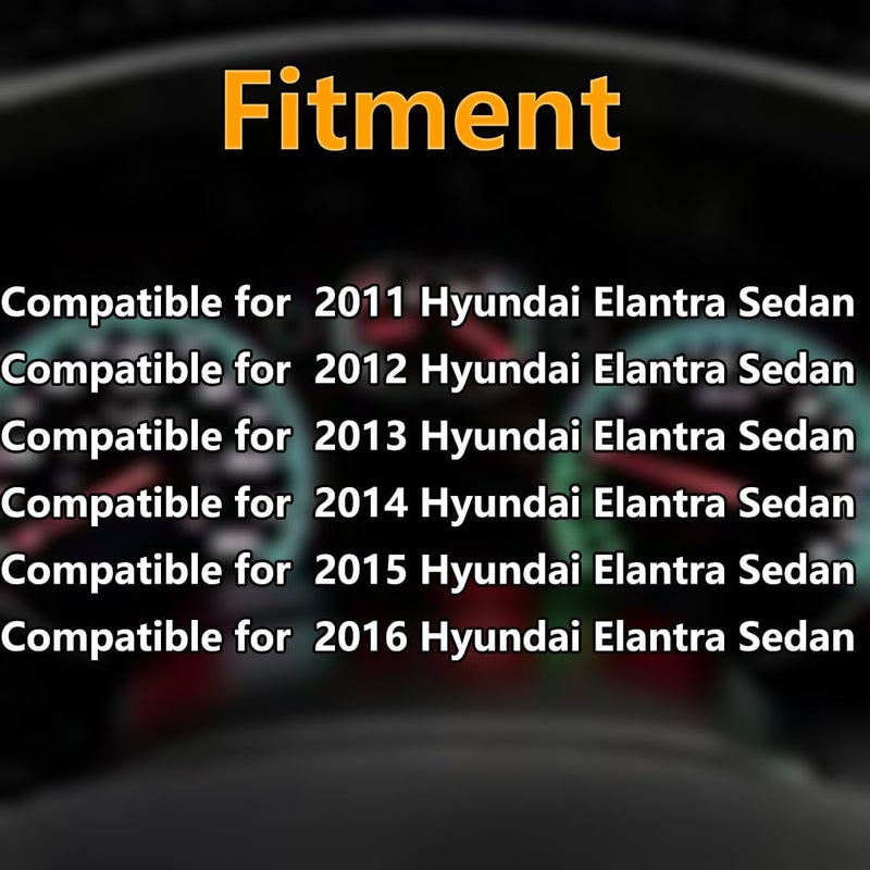 Cheriezing Interior Door Handle Set for 2011-2016 Hyundai Elantra Sedan - Black and Silver - Image 2