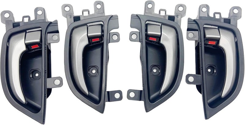 Cheriezing Interior Door Handle Set for 2011-2016 Hyundai Elantra Sedan - Black and Silver - Image 3