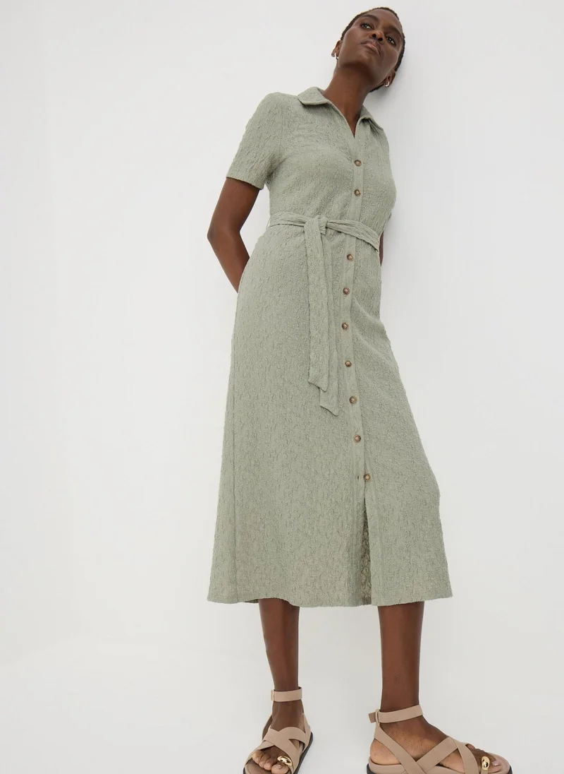 Matalan Textured Shirt Midi Dress