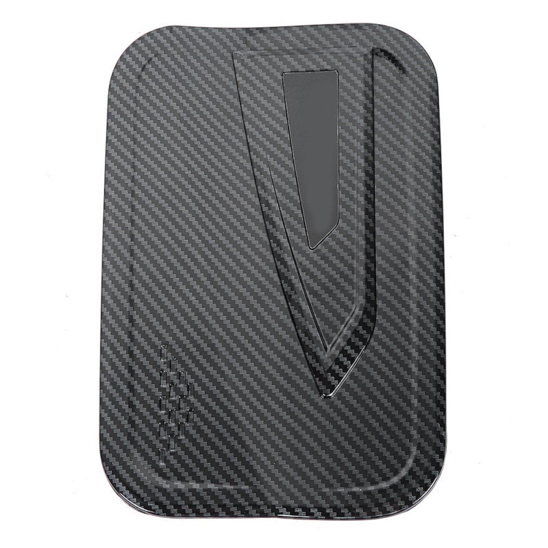 Starex Car Modification Fuel Tank Cap Cover Smooth Glossy Carbon Fiber Pattern - Scratch Prevention Self-Adhesive Design - Durable ABS Plastic Trim for HYUNDAI GRAND STAREX H1 2019 - Image 1