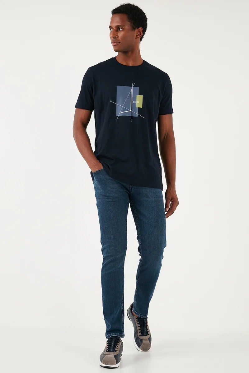 Buratti Stretch Cotton Slim Fit Normal Waist Straight Leg Jeans Men's Denim Pants 3300S04TOKYO
