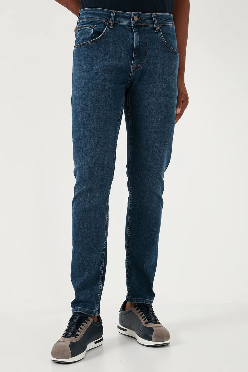 Buratti Stretch Cotton Slim Fit Normal Waist Straight Leg Jeans Men's Denim Pants 3300S04TOKYO