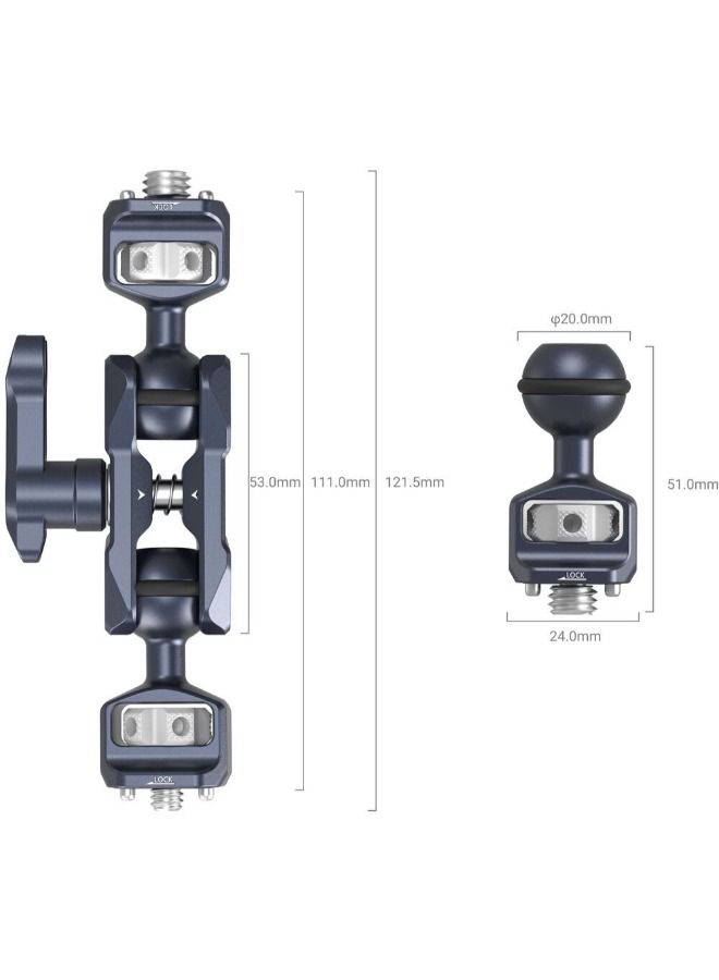 SmallRig Magic Arm with Dual Ball Heads (1/4"-20 Screw and Arri Locating Screw) - Image 4