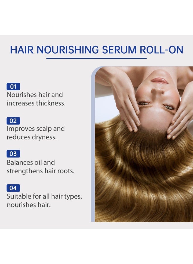 FLEXQW Hair Growth Serum Roll-On - 25ml | Natural Formula with Rosemary, Redensyl, Anagain & Aminexil for Thicker, Stronger Hair | Easy-to-Use Scalp Massager for Men & Women - Image 2