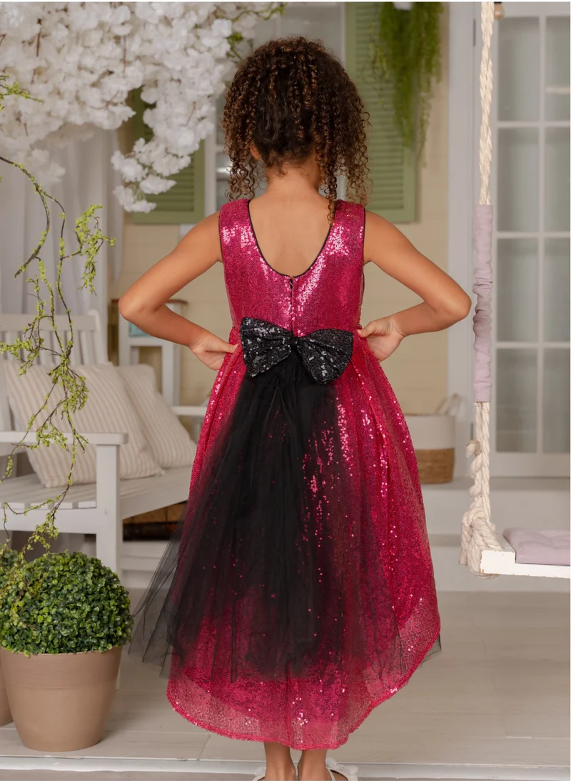 D'Daniela Sequin Hi-Lo Dress