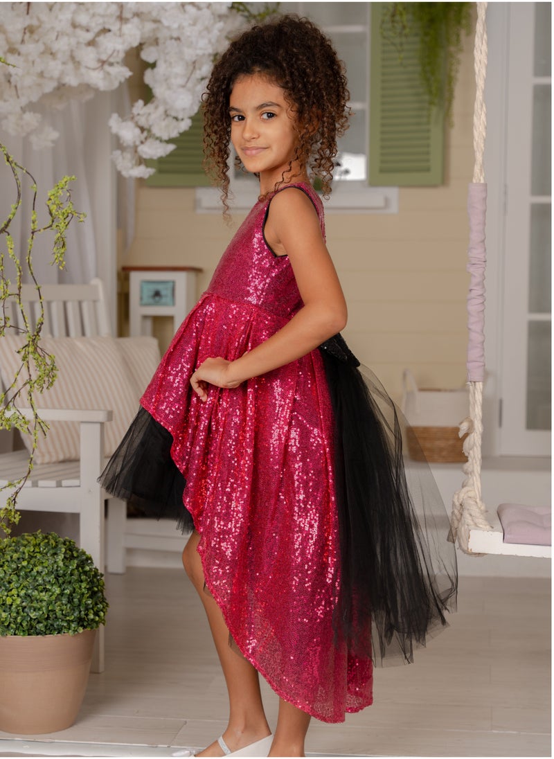 D'Daniela Sequin Hi-Lo Dress - Image 2