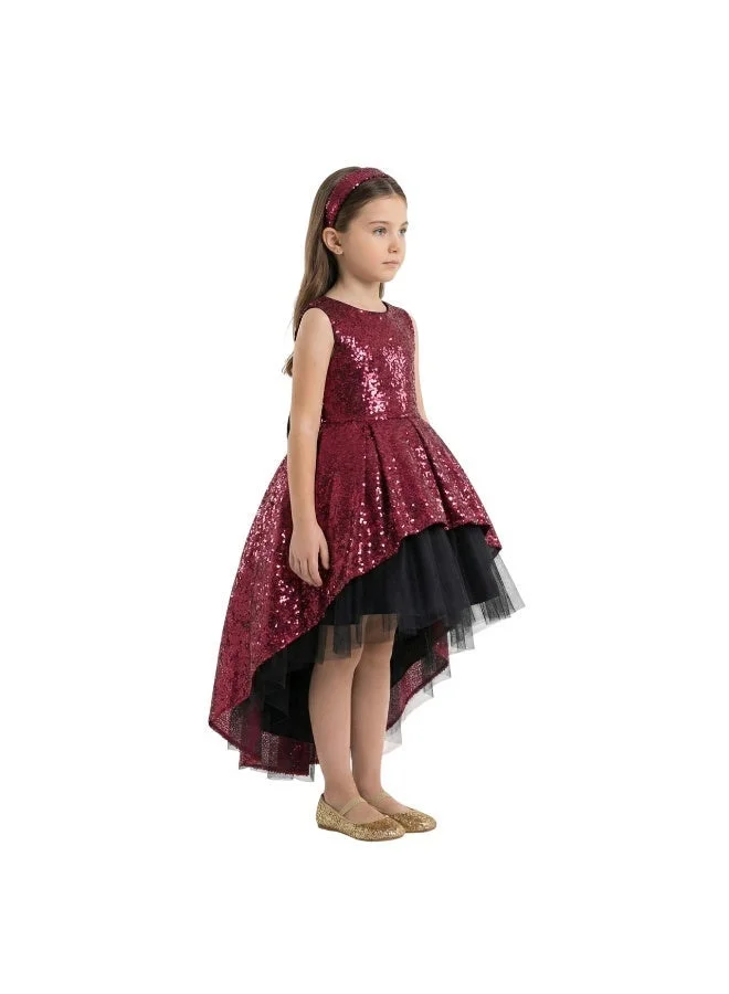 D'daniela Sequin Hi-Lo Dress