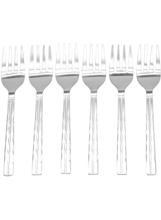 Raj Symphoney Tea Fork 6 Pieces Set, 18.5 cm Silver - Image 2
