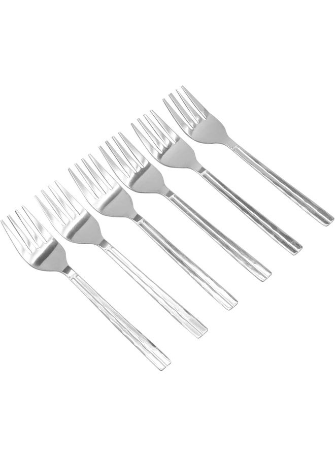 Raj Symphoney Tea Fork 6 Pieces Set, 18.5 cm Silver - Image 3