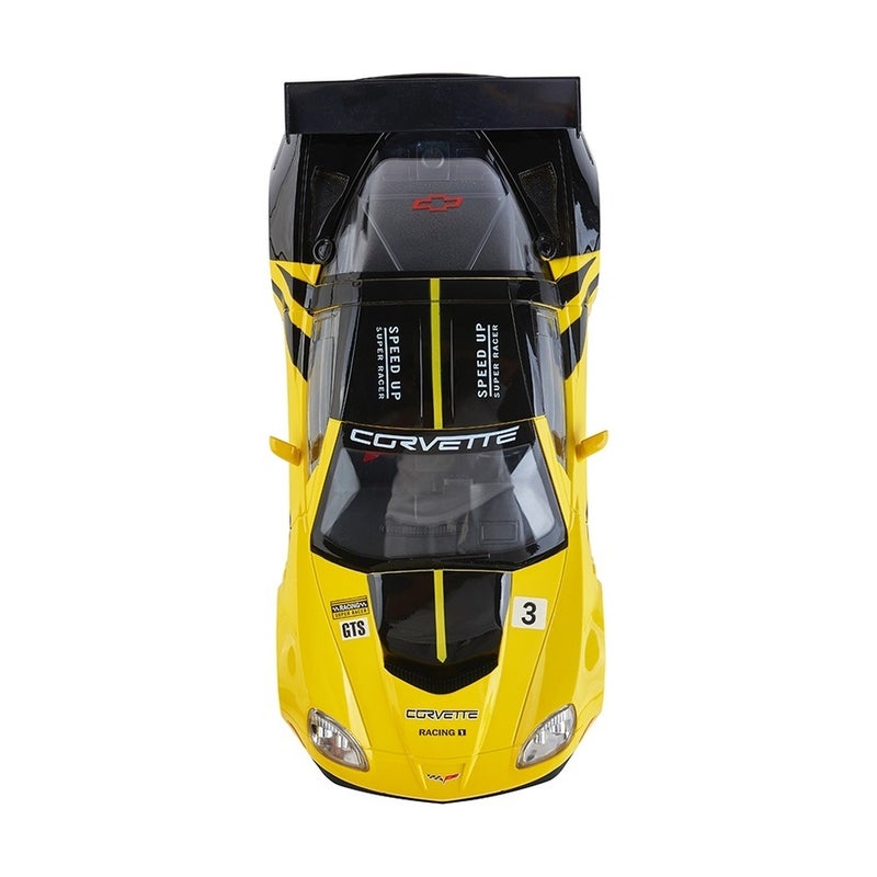 Chevorolet Corvette C6R 1/18 with Remote Control - Yellow - 866-1809 - Image 3